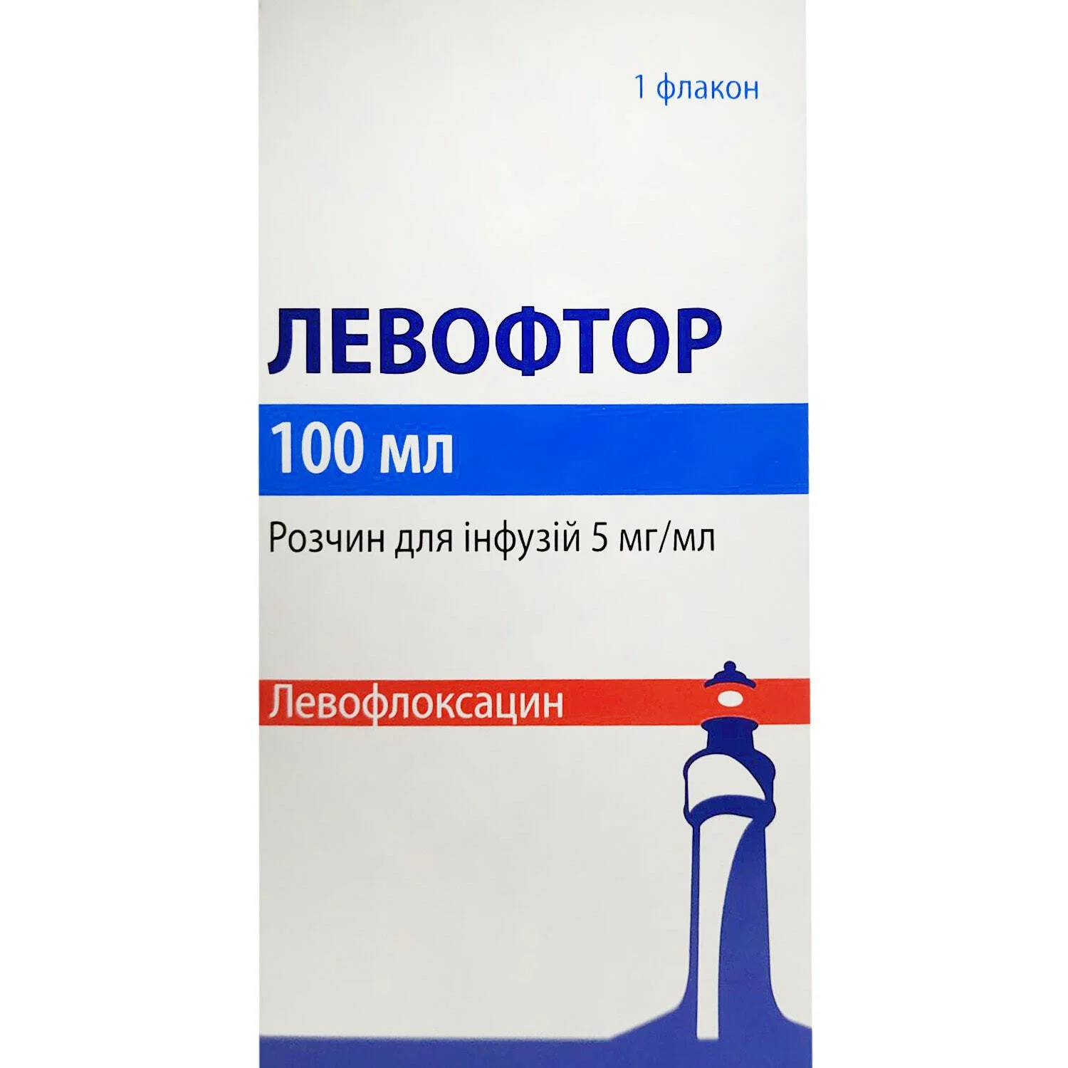 Левофтор розчин для інфузій по 5 мг/мл, 100 мл