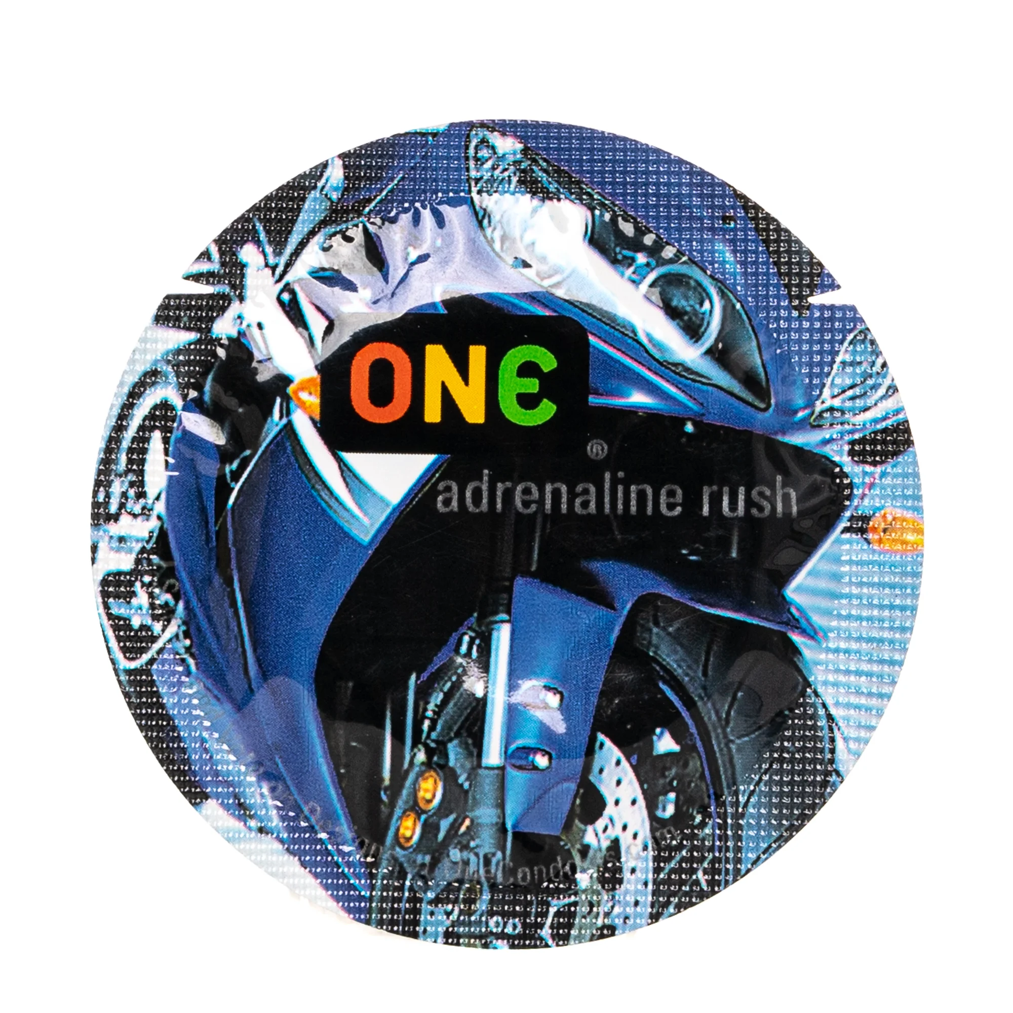 Презерватив ONE (Ван) Color Sensations, синій, 1 шт.