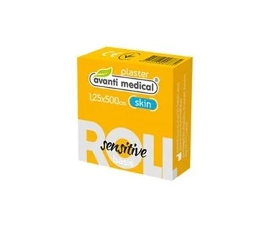 Пластир Avanti medical (Авантi Медікал) Sensitive нетканій основі 1,25 х 500 см, 1 шт.