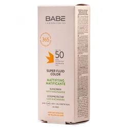 Солнцезащитный супер флюид Babe Laboratorios (Бабе) Sun Protection с тонирующим эффектом SPF50, 50 мл