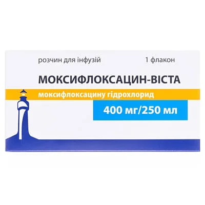 Моксифлоксацин-Віста розчин для інфузій по 400 мг, 250 мл