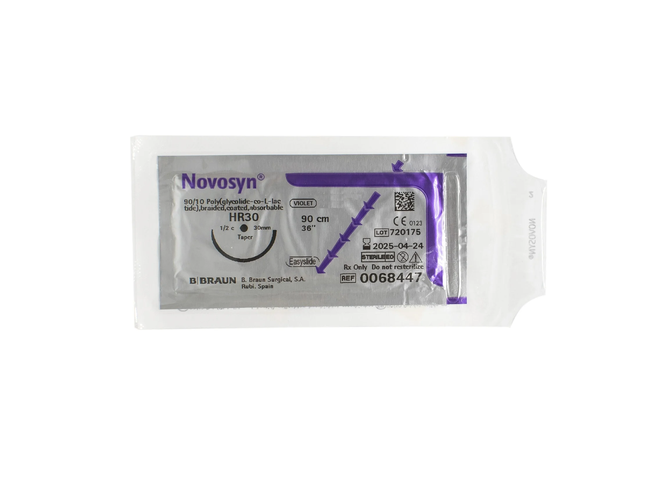 Шовний матеріал хірургічний Novosyn (Новосин) 3/0 голка колюча 1/2, 36 мм, 90 см, 1 шт.