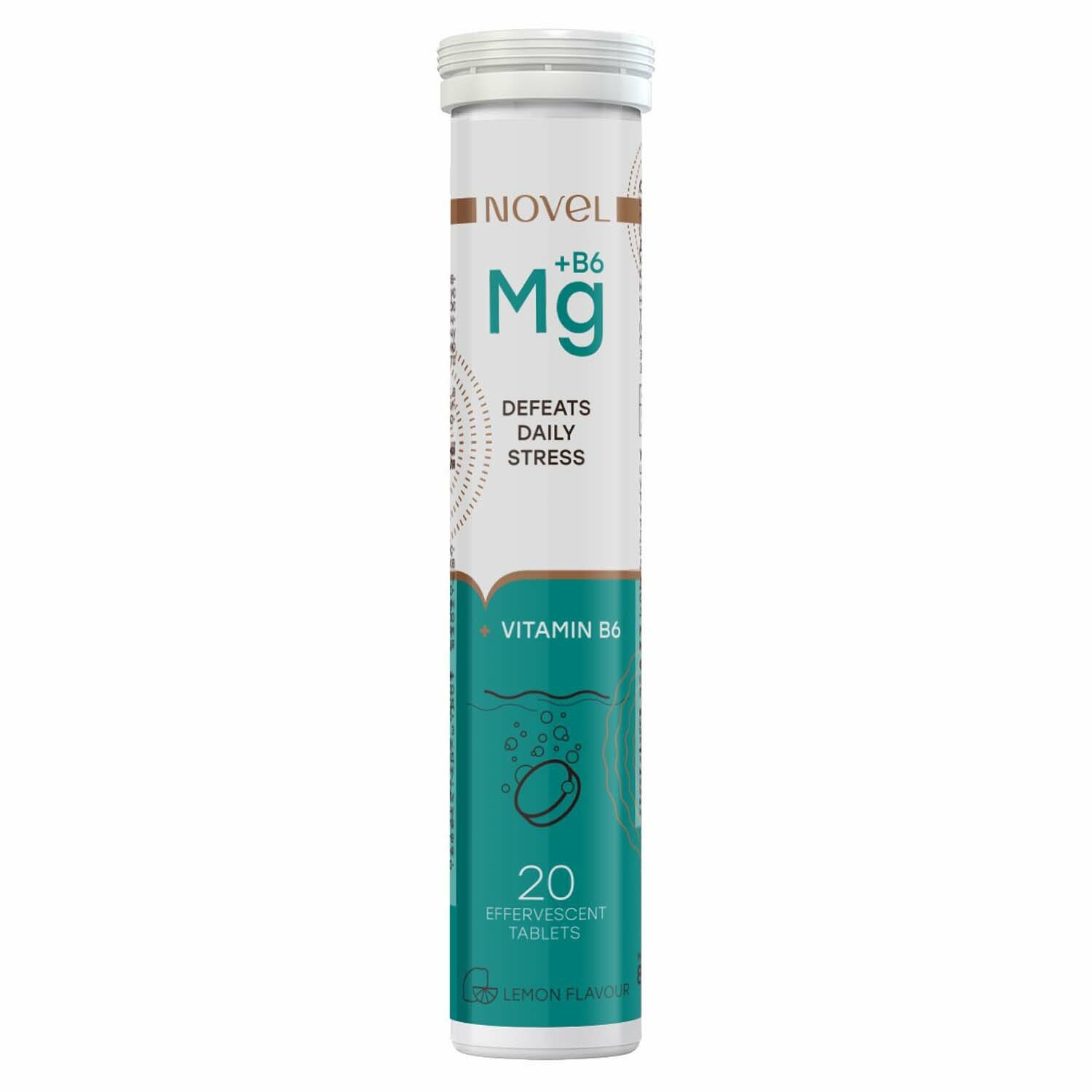 Новел Магнезіум + В6 (Novel Magnesium+B6) таблетки шипучі, 20 шт ...