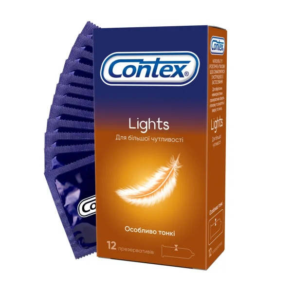 Презервативи Контекс Лайтс (Contex Lights), 12 шт.
