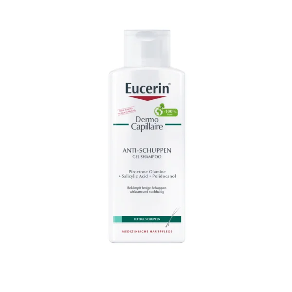 Шампунь Eucerin DermoCapillaire Gel-Shampoo Anti-Schuppen для жирної шкіри голови проти лупи, 250 мл