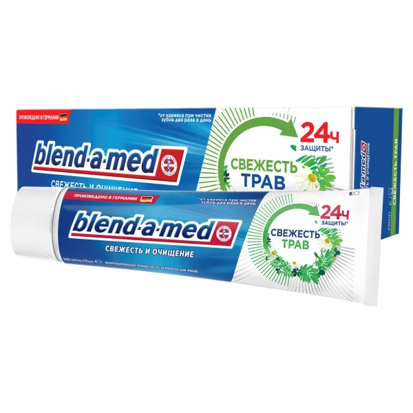 Зубная паста Бленд-а-мед (Blend-A-Med) свежесть и чистота трав, 100 мл