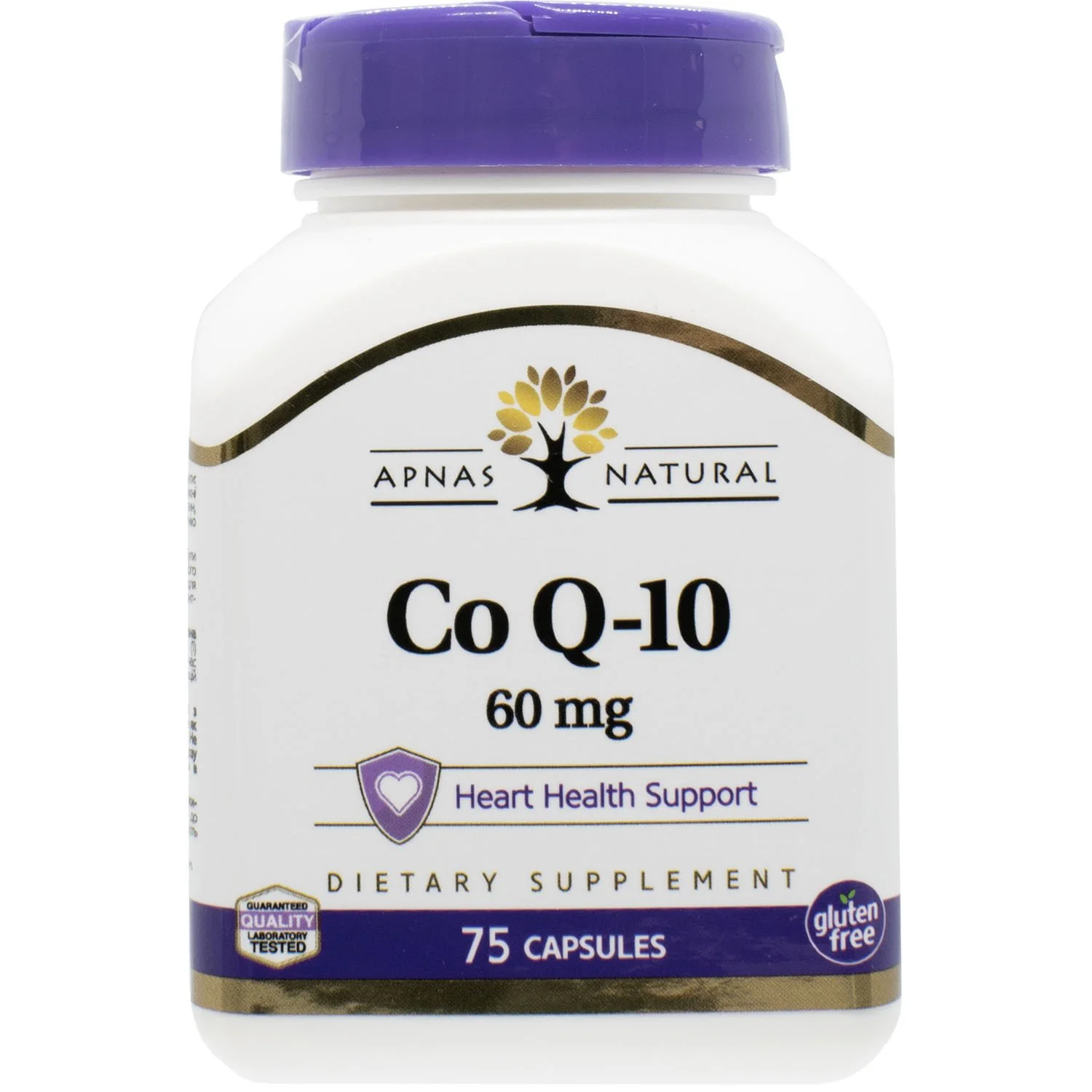 Апнас Натурал (Apnas Natural) Коензим Q10 капсули по 60 мг, 75 шт.