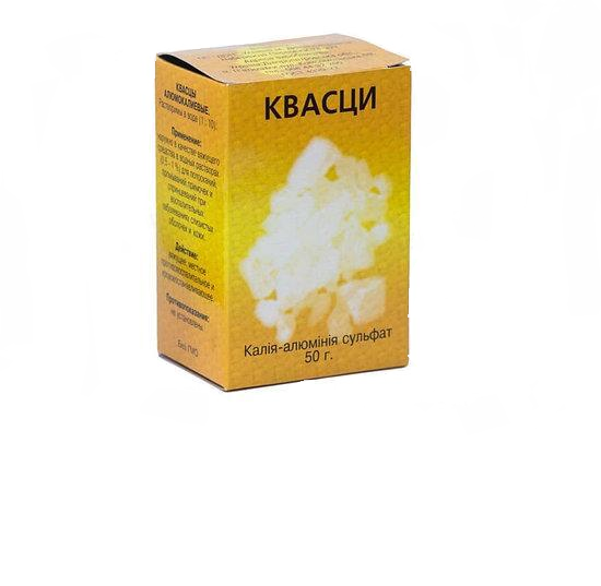 Квасци (квасці) алюмокалієві, 50 г - ПП Дон: інструкція, ціна, відгуки ...