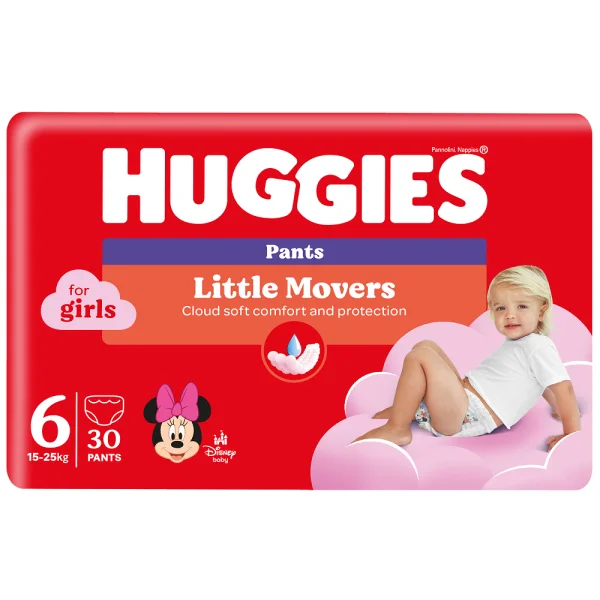 Подгузники-трусики Хаггис Пантс 6 для девочек (Huggies Pants) (15-25кг), 30 шт.