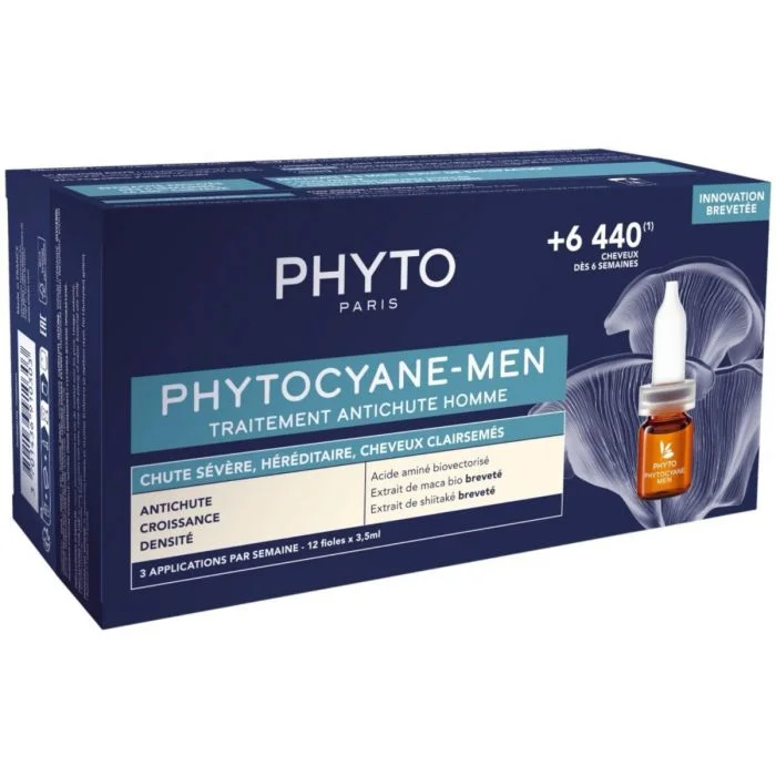 Засіб для волосся Phyto (Фіто) Phytocyane Men проти випадіння в ампулах по 3,5 мл, 12 шт.