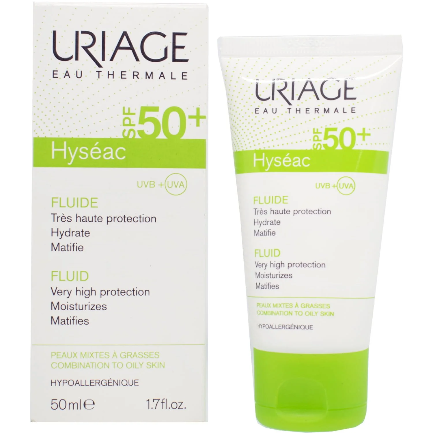 Флюїд сонцезахисний Uriage (Урьяж) Hyseac SPF50+, 50 мл