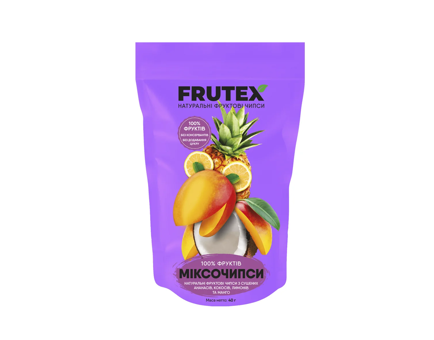Чіпси фруктові Frutex (Фрутекс) Міксочіпси 4 смаки, 40 г
