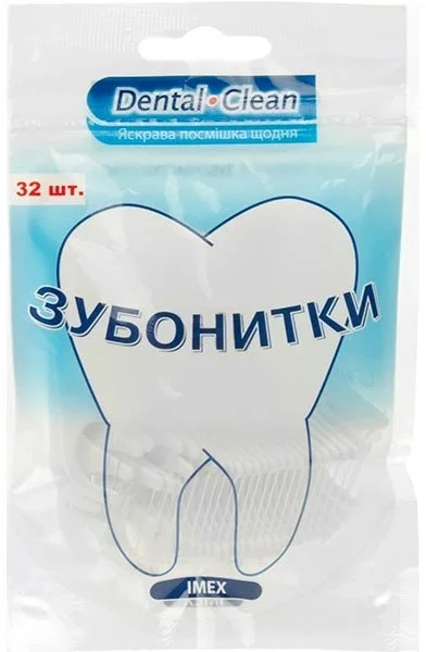 Зубонитки Dental Clean (зубочистка+зубная нить), 32 шт.