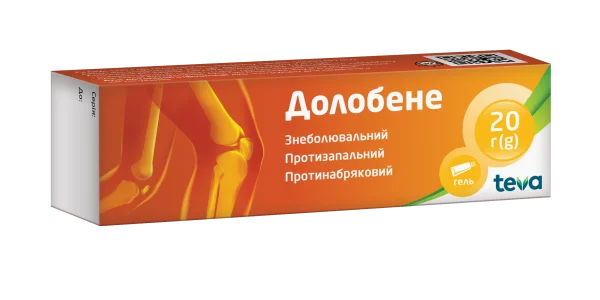 Долобене гель від болю в суглобах і м’язах, 20 г
