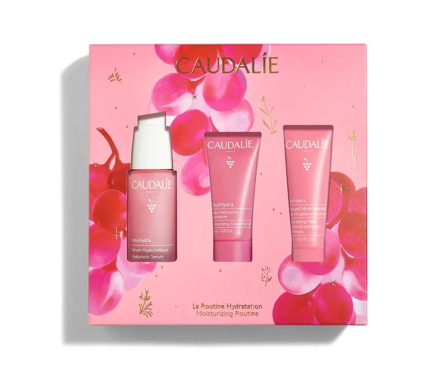 Набір Caudalie (Кодалі) VinoHydra Serum Set 2025 (Сироватка 30 мл + Гель 30 мл + Маска-крем 15 мл) 1 шт.