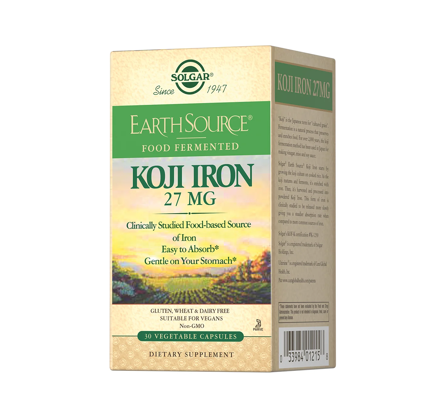 Залізо ферментоване Solgar (Солгар) Koji Fermented капсули по 27 мг, 30 шт.