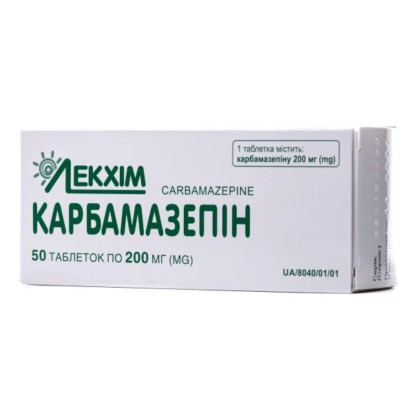 Карбамазепін у таблетках по 200 мг, 50 шт.