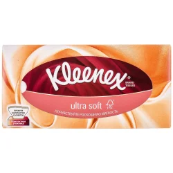 Серветки Клінекс (Kleenex) в боксі ультра софт, 56 шт.