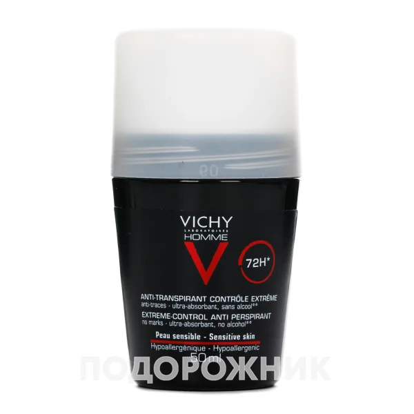 Интенсивный дезодорант-антиперспирант для мужчин Vichy (Виши) Homme (Ом) «72 часа защиты», 50 мл