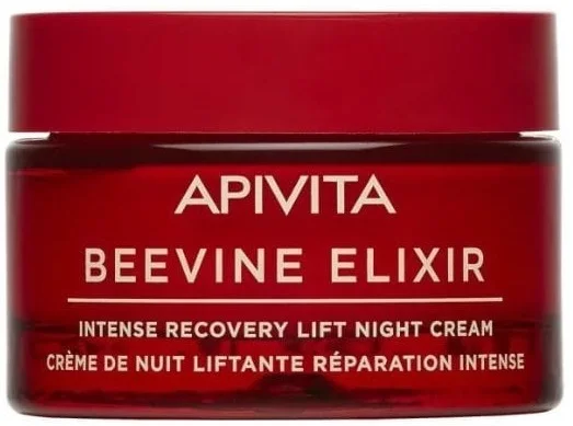 Крем-ліфтинг для обличчя Apivita (Апівіта) Beevine Elixir нічний інтенсивний для відновлення шкіри, 50 мл