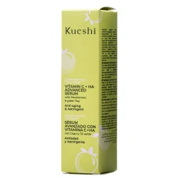 Сироватка для обличчя Kueshi (Куеші) для комбінованої та жирної шкіри з гіалуроновою кислотою та вітаміном С, 30 мл