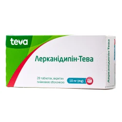 Лерканидипин-Тева таблетки по 10 мг, 28 шт.