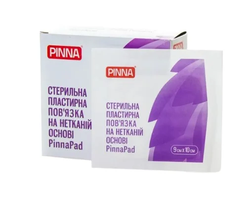 Пластырная повязка ПиннаПад (PinnaPad) стерильная на нетканой основе 9 х 10 см, 25 шт.
