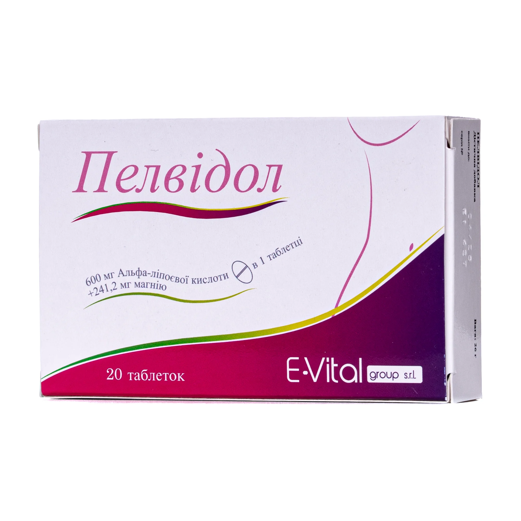 Пелвідол (Pelvidol) дієтична добавка у таблетках, 20 шт.