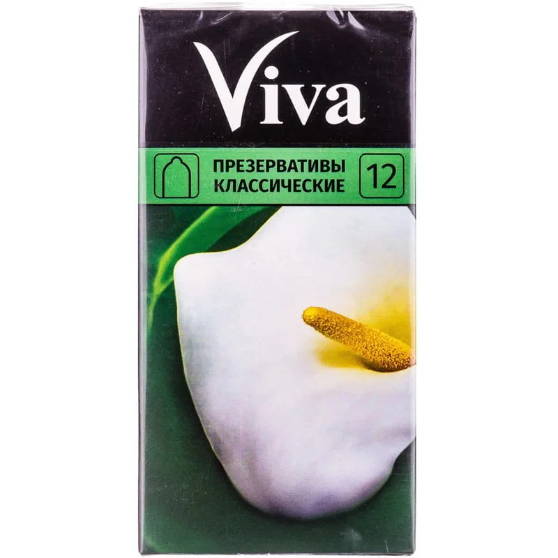 Презервативи латексні Віва (Viva) класичні, 12 шт.