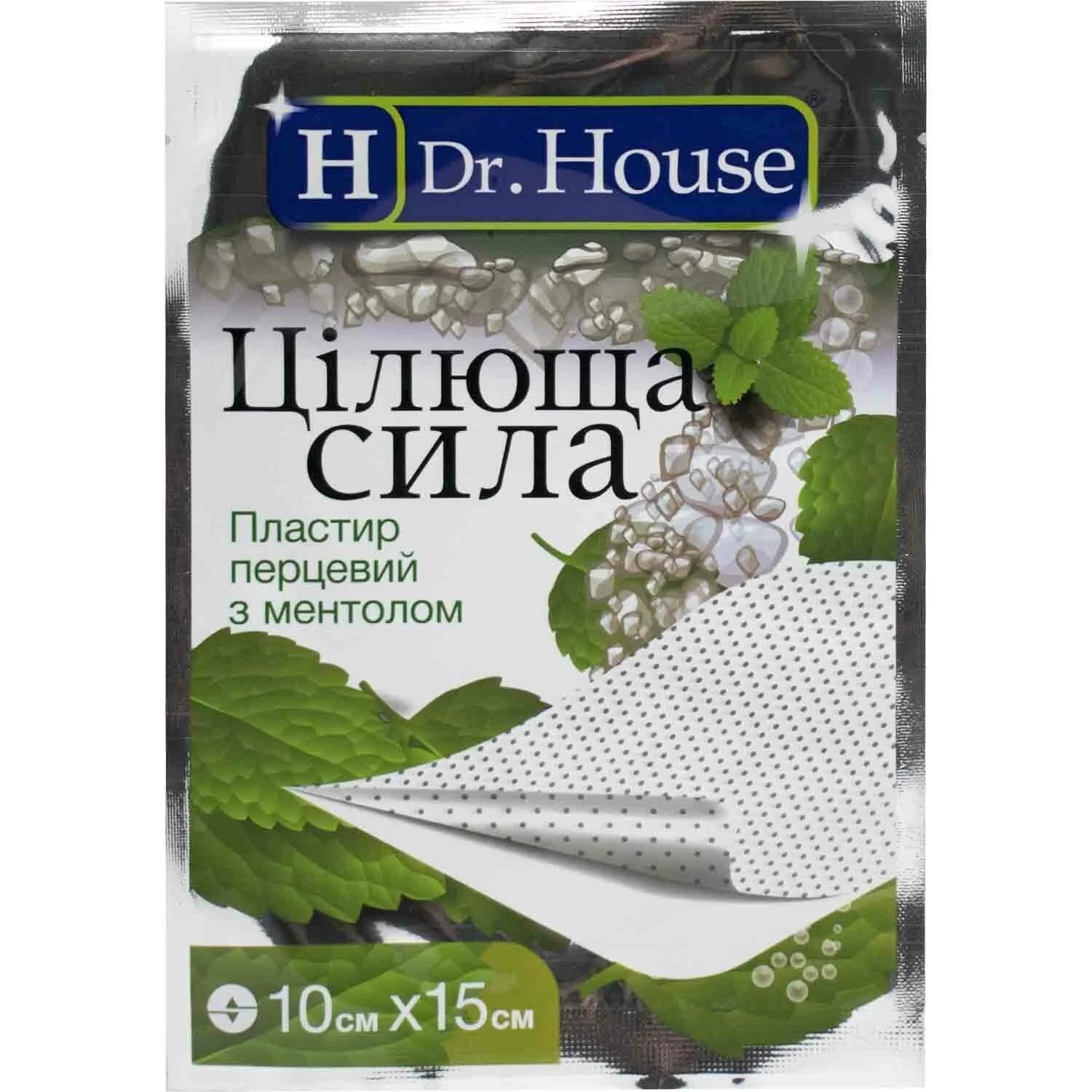 Пластир знеболюючий з ментолом Др.Хаус (Dr. House) 10*15 см, 1 шт.