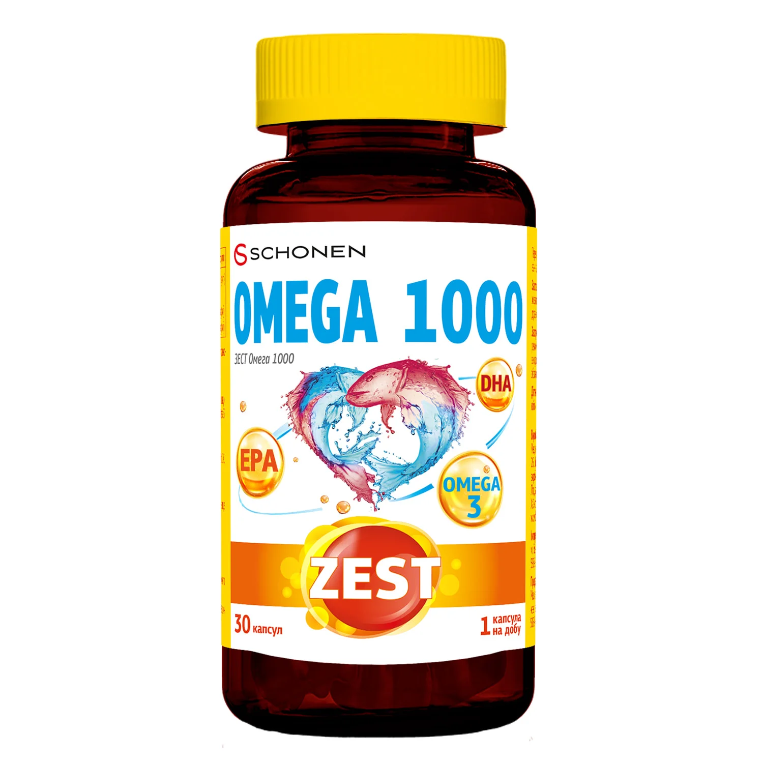 Вітаміни Zest (Зест) Омега 1000 капсули, 30 шт.