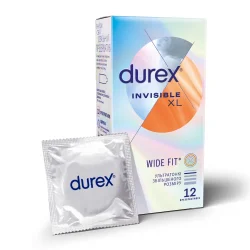 Презервативы латексные с силиконовой смазкой Durex Invisible XL (ультратонкие увеличенного размера) шире, 12 шт.