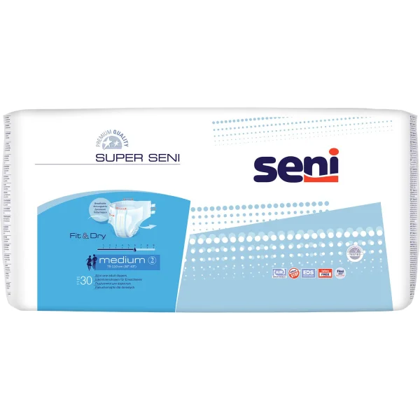 Подгузники для взрослых SENI (Сени) Super Medium (Супер Медиум), 30 шт.