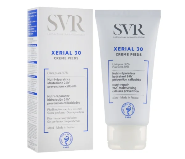Крем для ног СВР (SVR) Ксериаль 30 кераторегулирующий для сухой и поврежденной кожи стоп, 50 мл