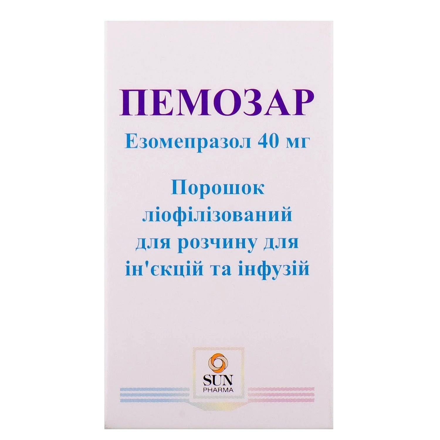Пемозар порошок ліофілізований для розчину для ін’єкцій, 40 мг