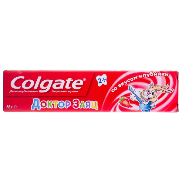 Колгейт (Colgate) зубная паста Врач Заяц со вкусом клубники, 50 мл