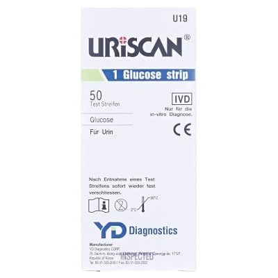 Тест-смужки для визначення глюкози в сечі Uriscan (Урискан) U-19, 50 шт.