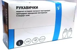 Рукавички оглядові Вогт (Vogt Medical) латексні припудрені, розмір L, 1 пара