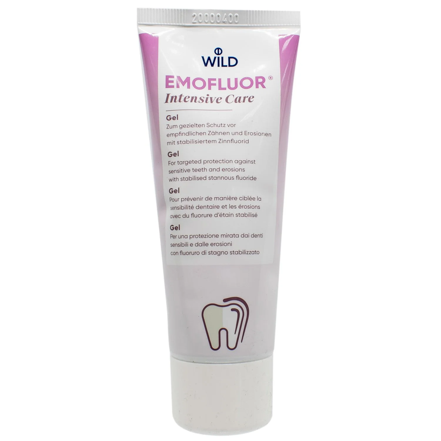 Зубной гель Emofluor (Эмофлуор) Intensive Care зі стабілізованим фторидом олова, 75 мл