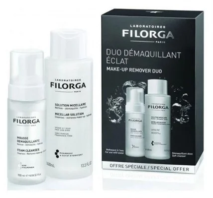 Набір Filorga DUO (Філорга Дуо) Очищення Міцелярний лосьйон Clean-Perfect, 400 мл + Очищуючий мус, 150 мл