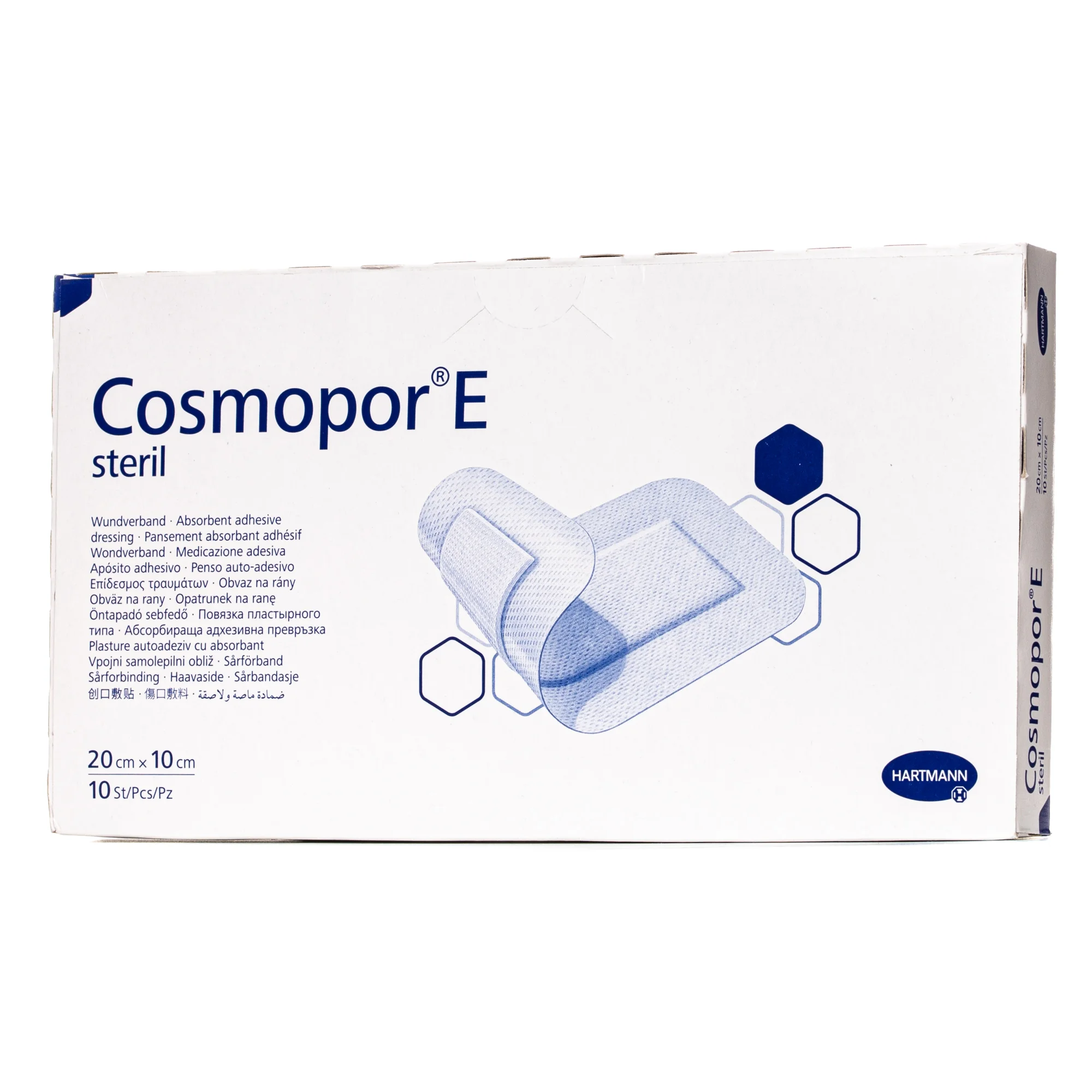 Пов’язка пластирна Cosmopor (Космопор) Е стерильна 20 х 10 см, 10 шт.