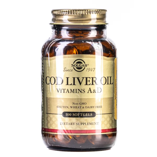 Солгар Жир з печінки норвезької тріски (Solgar Cod Liver Oil) капсули, 100 шт.