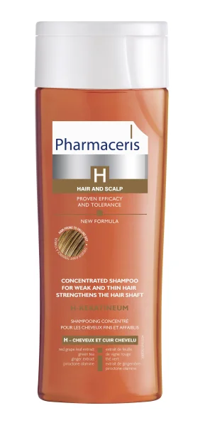 Шампунь для волосся PHARMACERIS (Фармацеріс) H концентрований зміцнюючий H-Keratineum (Н-Кератінеум) для ослабленого волосся, 250 мл