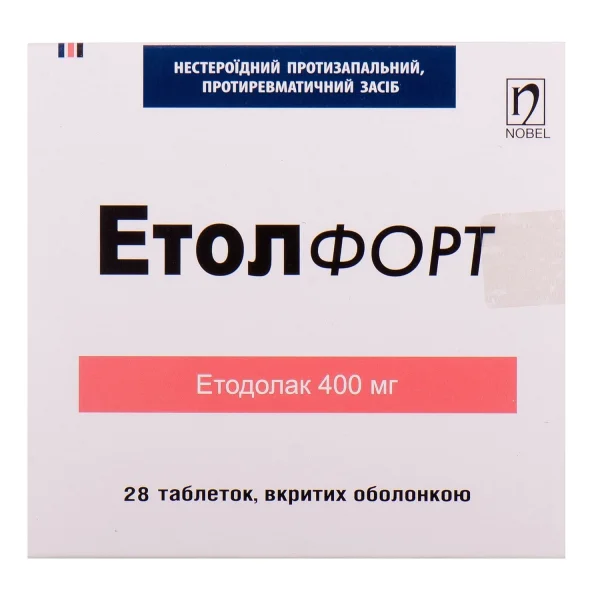 Етол форт таблетки по 400 мг, 28 шт.