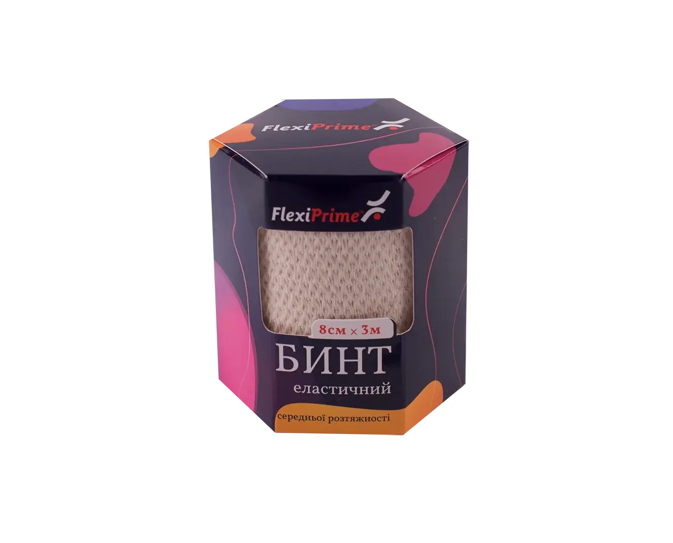Бинт еластичний FlexiPrime (ФлексіПрайм) середньої розтяжності 8 см х 3.0 м, 1 шт.