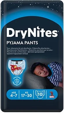 Підгузники Хагіс трусики ДрайНайт Пантс для хлопчиків (Huggies DryNites) (4-7р.), 10 шт.