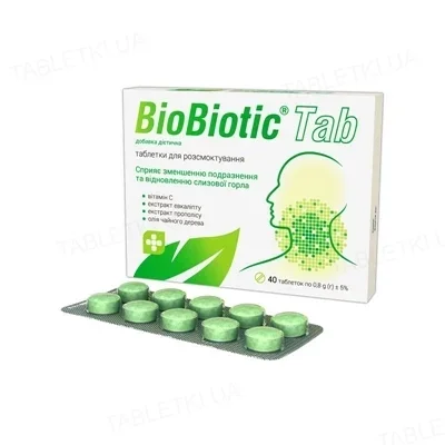 Биобиотик Таб таблетки для рассасывания, 40 шт.