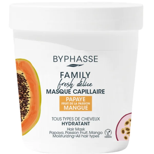 Маска для всіх типів волосся Byphasse (Біфаз) Family Fresh Delice папайя, маракуйя, манго, 250 мл