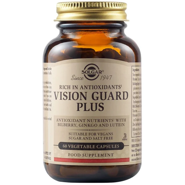 Витамины Solgar Vision Guard Plus (Солгар Вижн Гуард Плюс) в капсулах, 60 шт.
