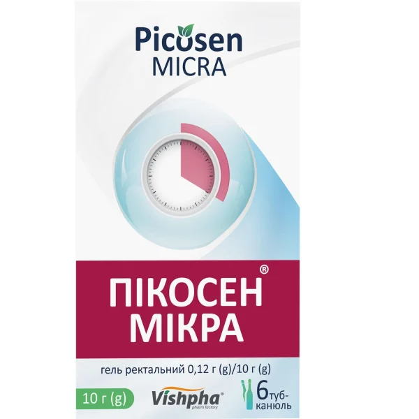 Пикосен Микра гель ректальный 0,12 г/10 г в тубах-канюлях по 10 г, 6 шт.